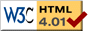il codice della Home Page di Protty rispetta la specifica W3C HTML 4.01 Strict, clicca per verificare